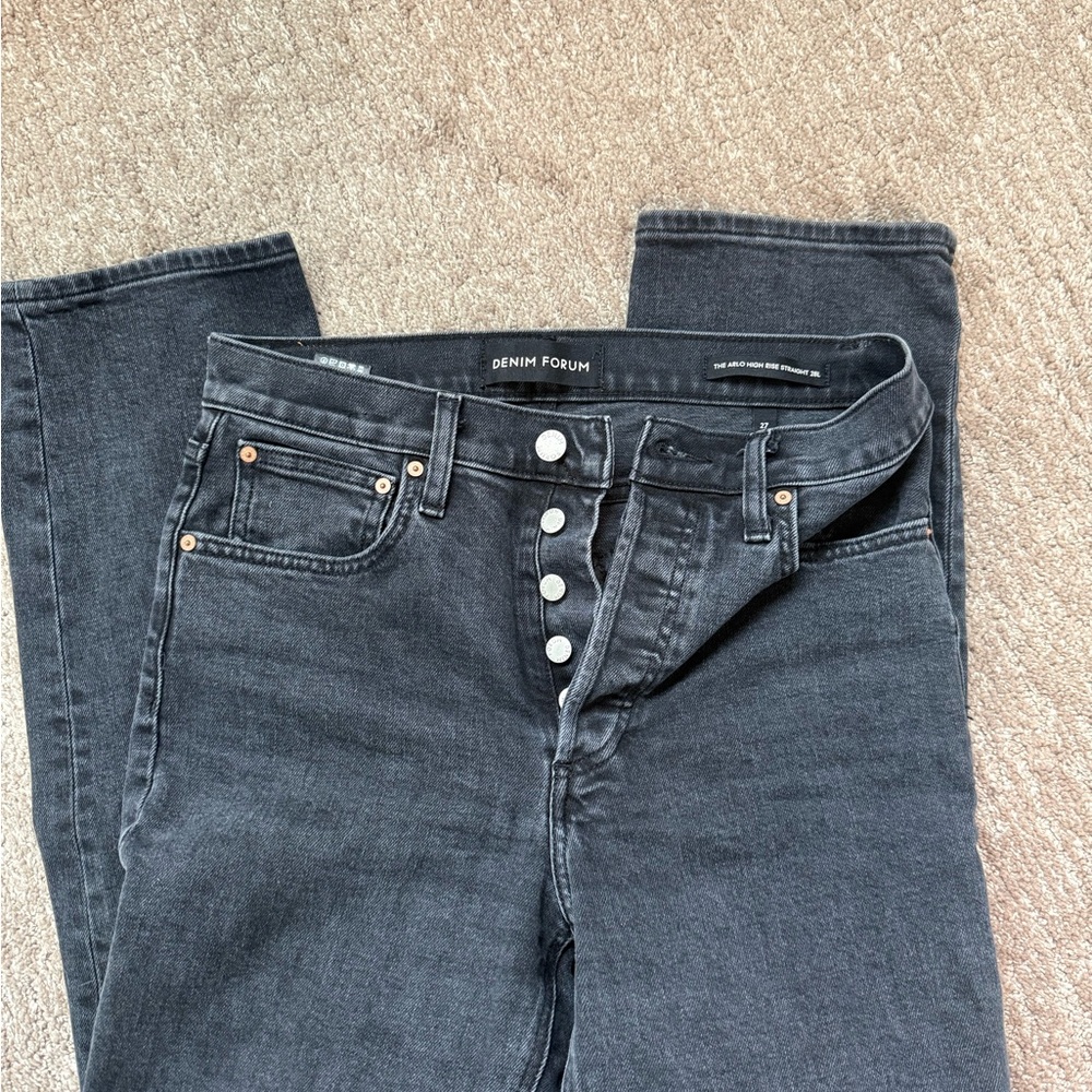 Aritzia Denim Forum Women's Washed Black High-Rise Jeans